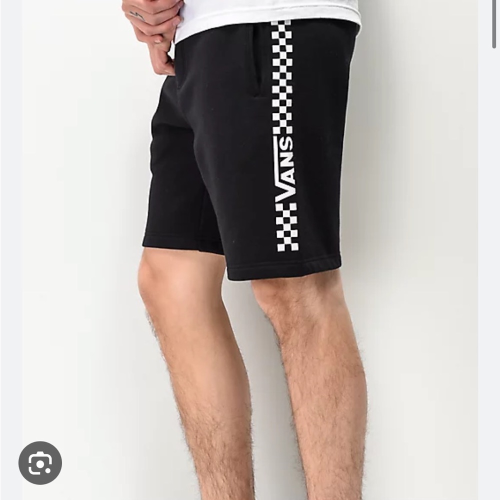 Vans Side Check Black Sweat Shorts- Large